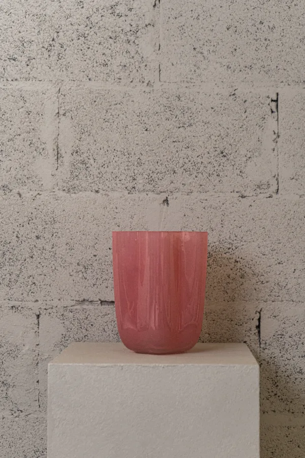 Vase en verre Rosso