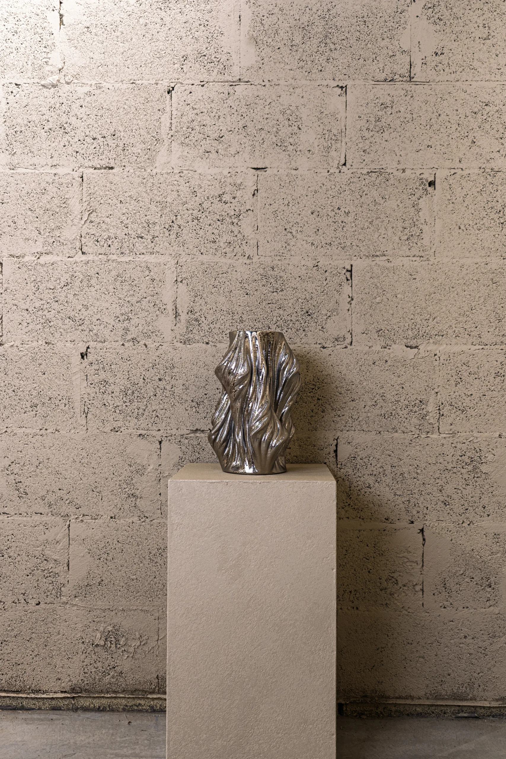 Vase imprimé 3D Noeudnoeud Chrome – Image 3