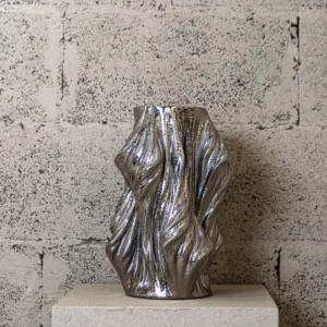 Vase imprimé 3D Noeudnoeud Chrome – Image 1