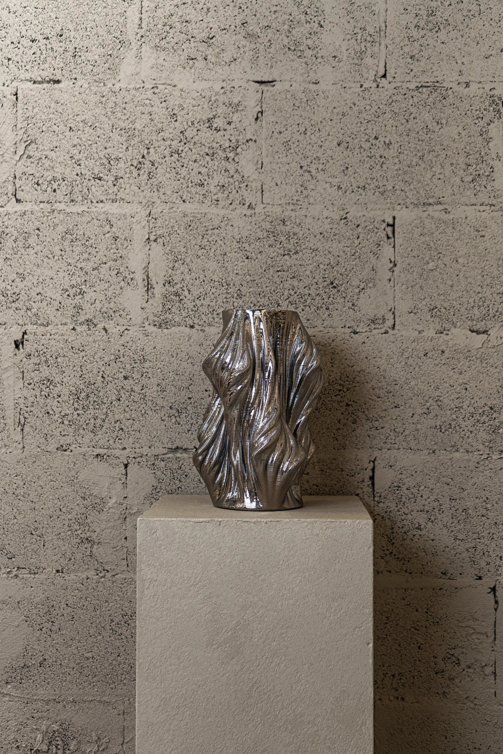 Vase imprimé 3D Noeudnoeud Chrome – Image 2