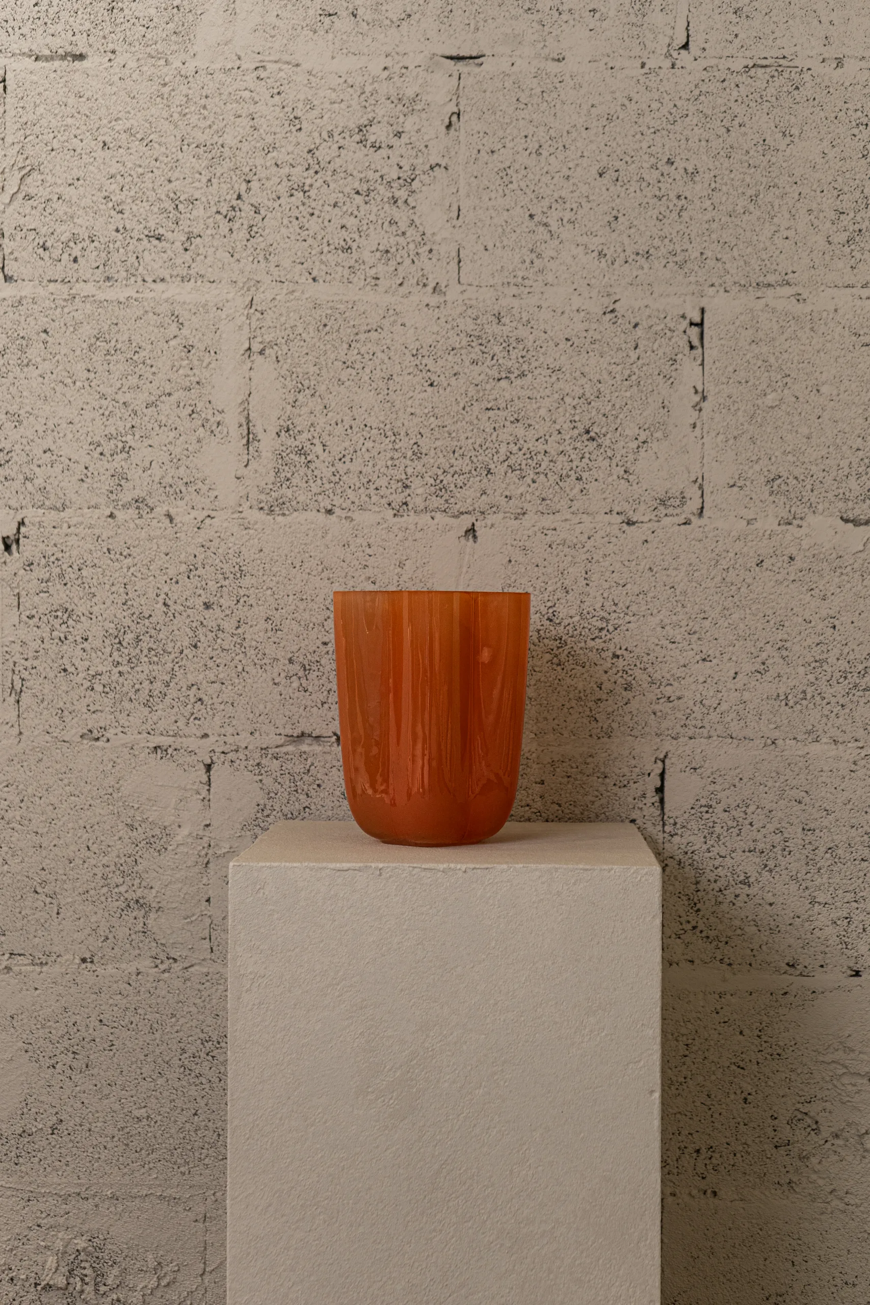 Vase en verre orange Solare – Image 3