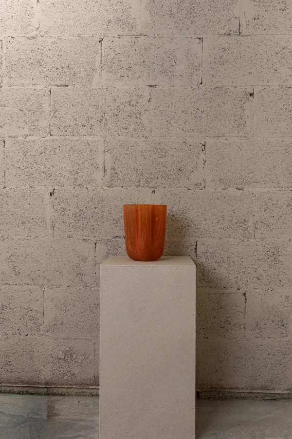 Vase en verre orange Solare