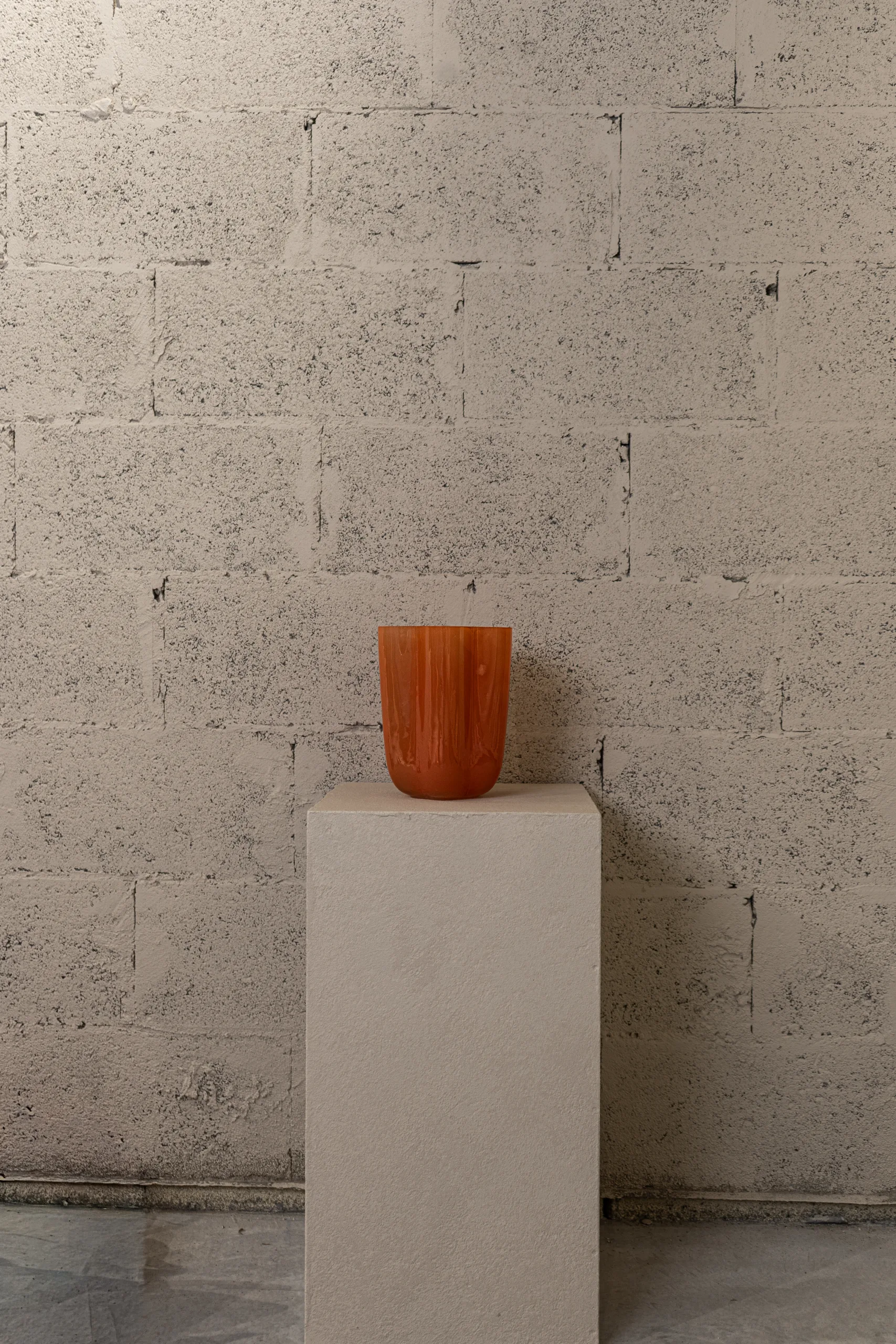 Vase en verre orange Solare – Image 2