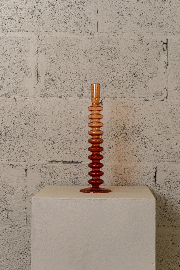 DSC04813 Bougeoir Amber Spiral