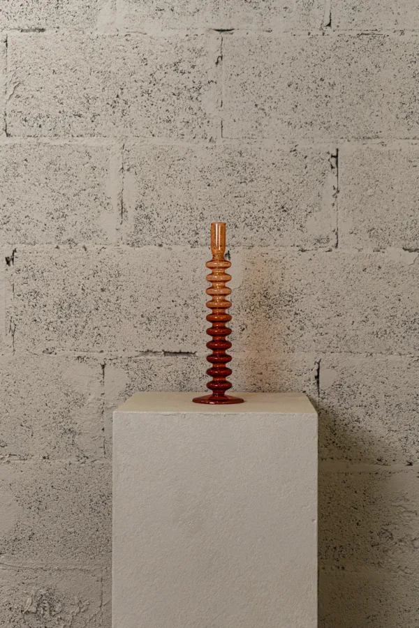 DSC04814 Bougeoir Amber Spiral