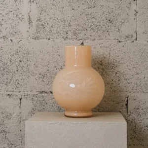 Vase en verre soufflé Bulle abricot – Image 1