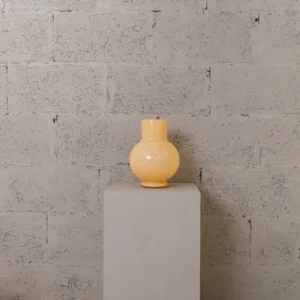 Vase en verre soufflé Bulle abricot – Image 2