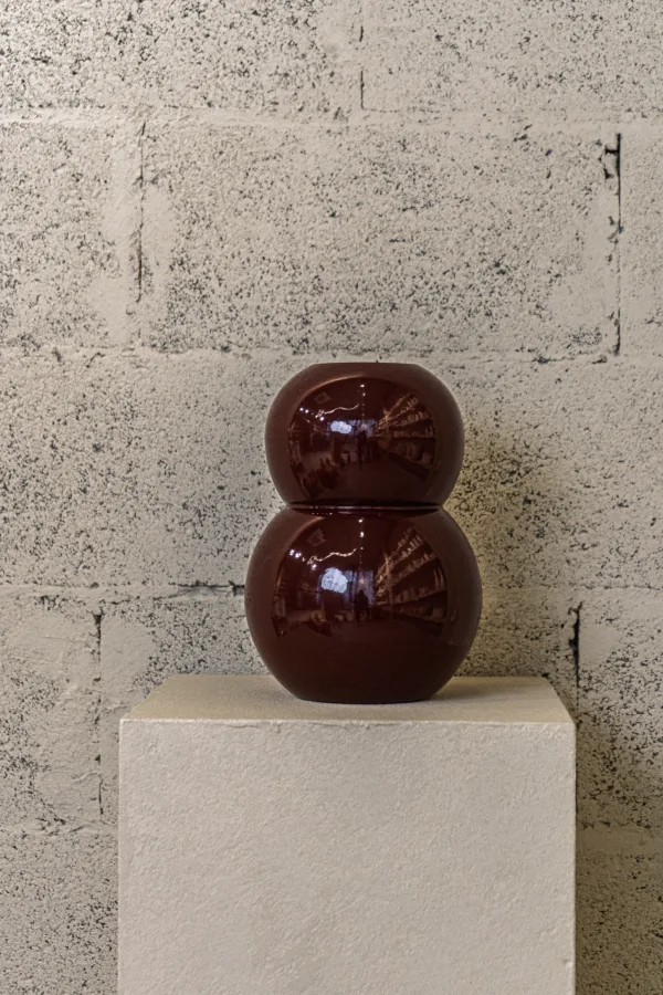 DSC04880 Vase en métal laqué Double bulle