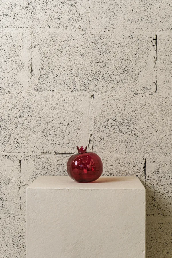 Soliflore Grenade en verre soufflé