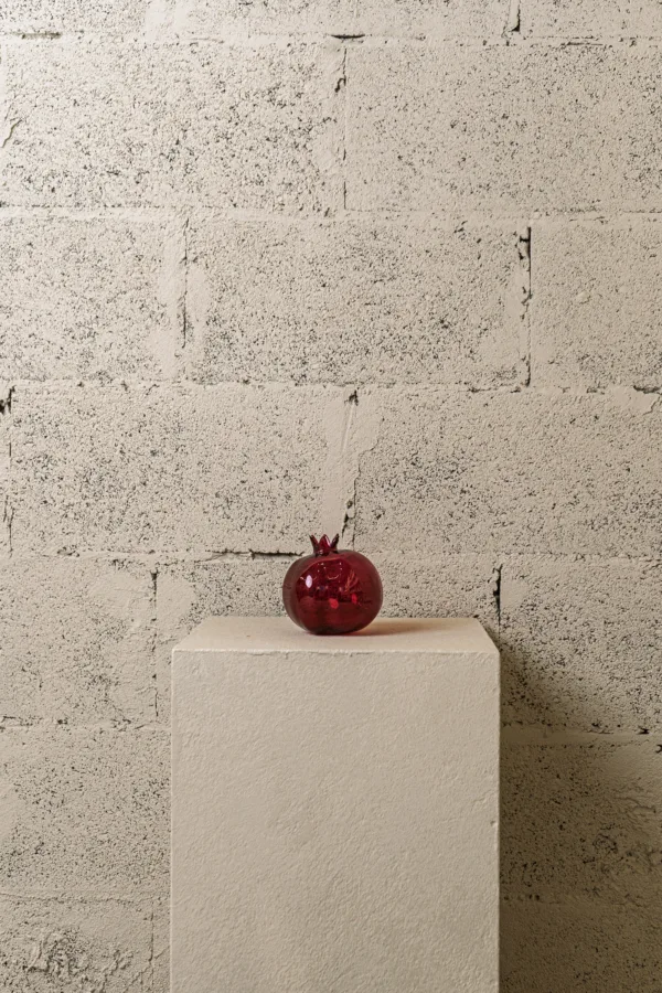 Soliflore Grenade en verre soufflé