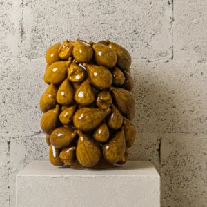 Vase Figues dorées en céramique émaillée – Image 1